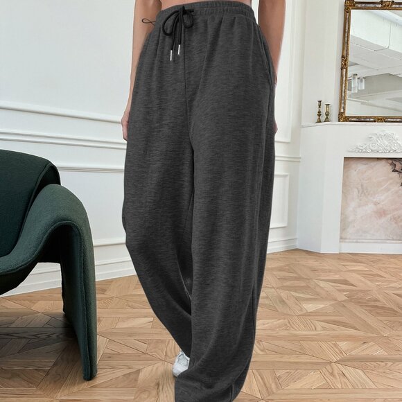 Dark Grey Casual Women's Jacket And Pants Set - Picture 5 of 5